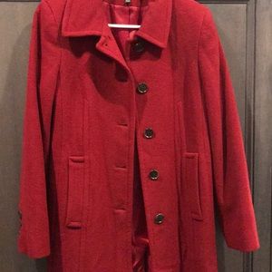 Red Anne Klein coat